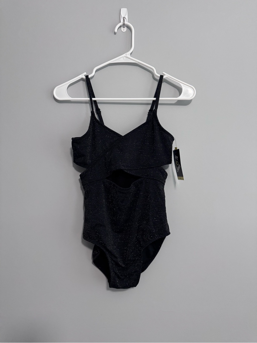 Cat & Jack Black Sparkle Girls' One-Piece Swimsuit
